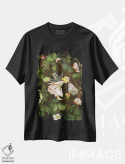 تیشرت مشکی طرح دار پری گل رز، هنر دیجیتال اثر شارلوت بیرد | فروشگاه ایماژ