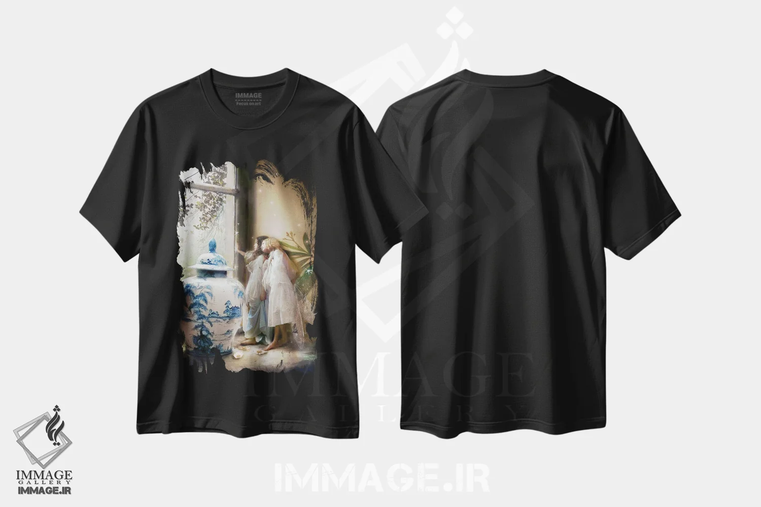 تیشرت مشکی طرح دار تفکر، هنر دیجیتال اثر شارلوت بیرد | immage.ir