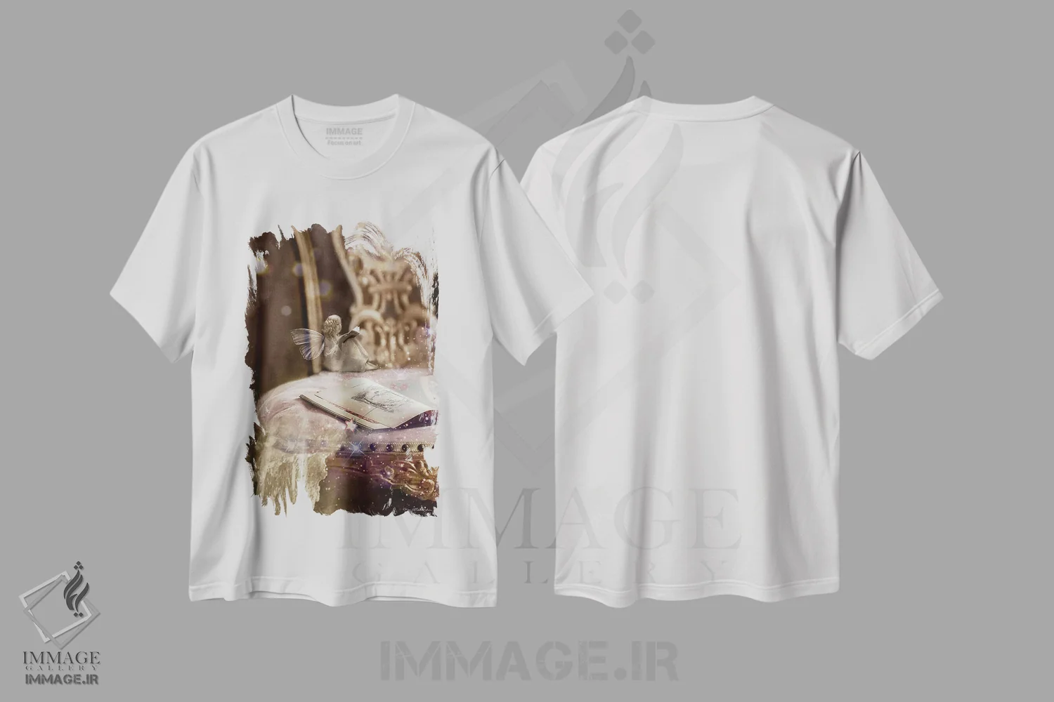 تیشرت سفید طرح دار گم شده در افسانه، هنر دیجیتال اثر شارلوت بیرد | immage.ir
