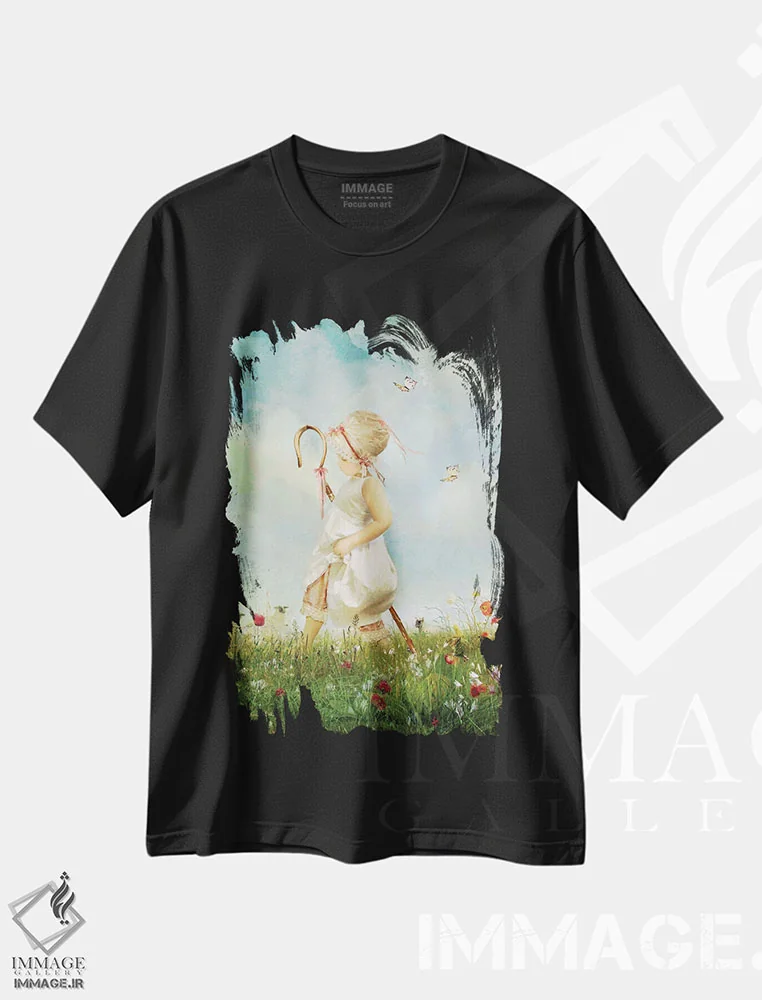 تیشرت مشکی طرح دار بو پیپ کوچولو، هنر دیجیتال اثر شارلوت بیرد | immage.ir