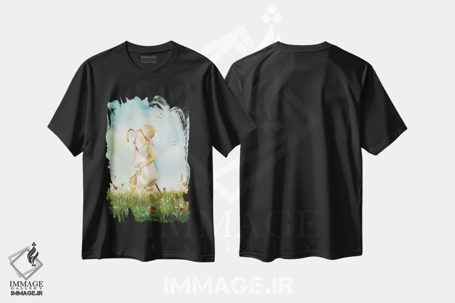 تیشرت مشکی طرح دار بو پیپ کوچولو، هنر دیجیتال اثر شارلوت بیرد | immage.ir