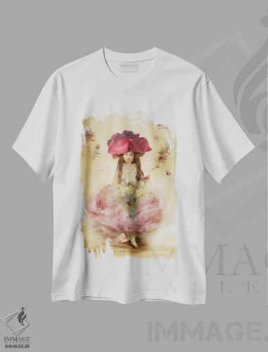 تیشرت سفید طرح دار عشق من شبیه است به...، هنر دیجیتال اثر شارلوت بیرد | فروشگاه ایماژ