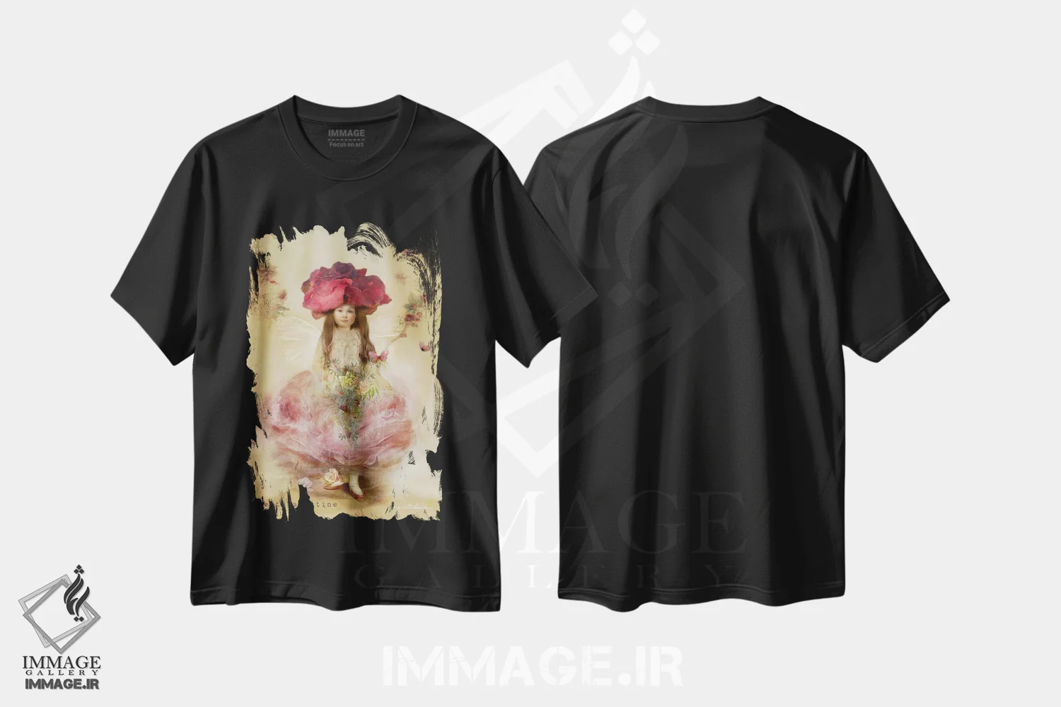 تیشرت مشکی طرح دار عشق من شبیه است به...، هنر دیجیتال اثر شارلوت بیرد | immage.ir