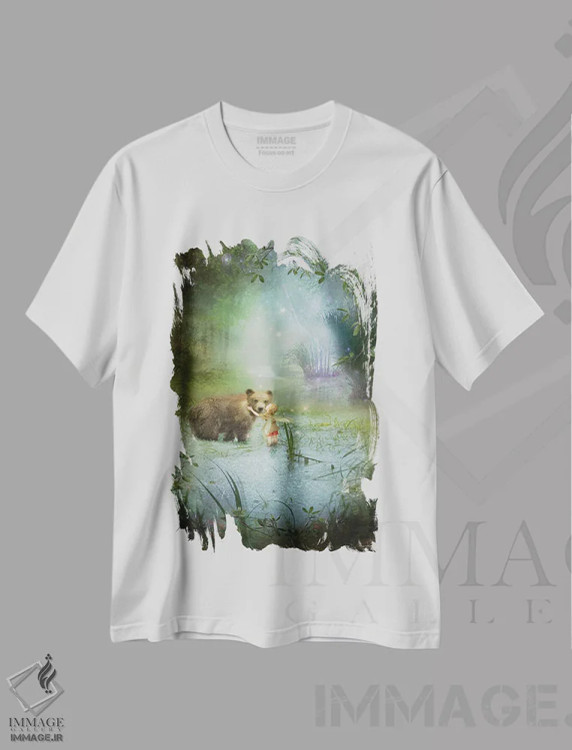 تیشرت سفید طرح دار بوسه های خاک ستاره ای، هنر دیجیتال اثر شارلوت بیرد | immage.ir