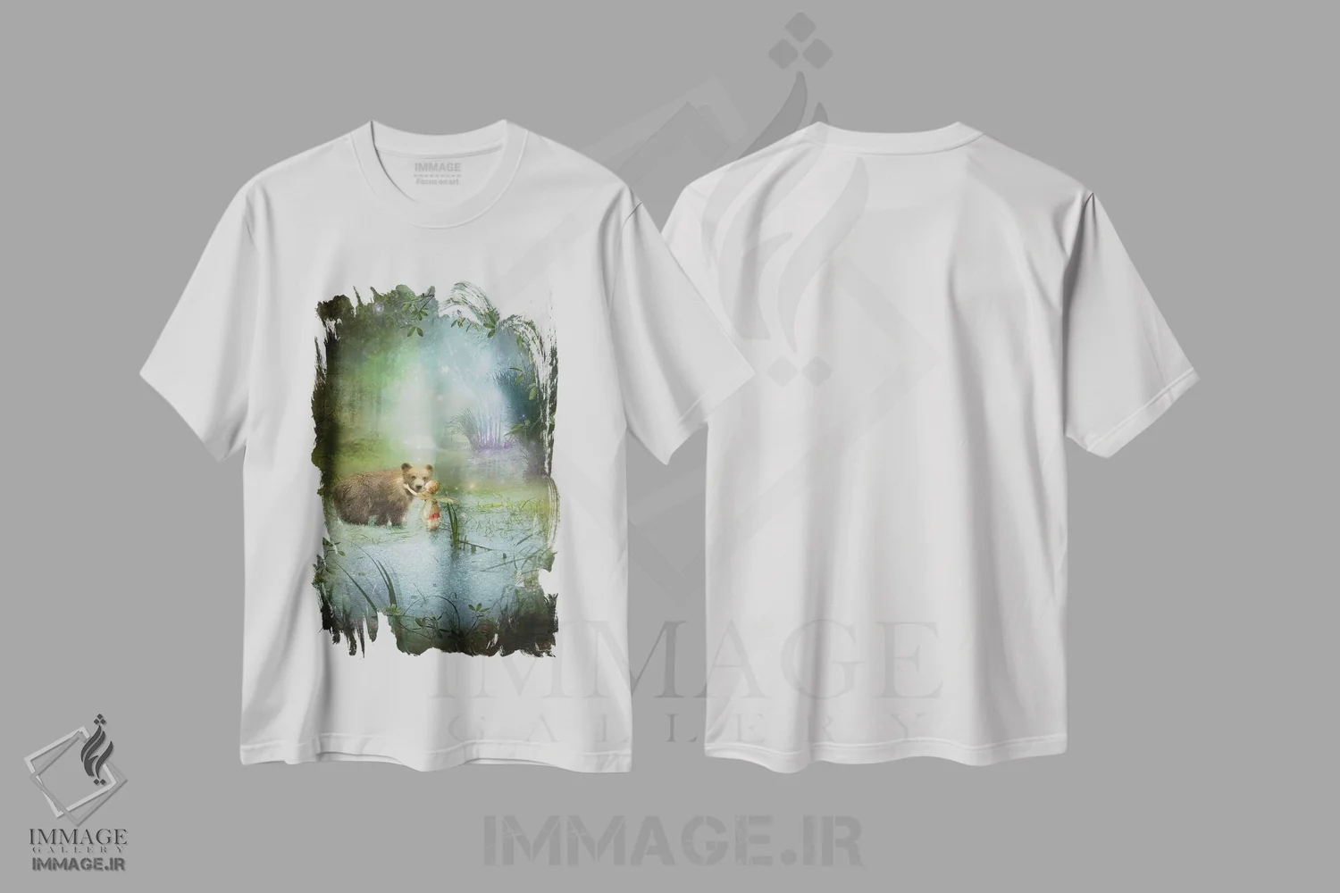 تیشرت سفید طرح دار بوسه های خاک ستاره ای، هنر دیجیتال اثر شارلوت بیرد | immage.ir