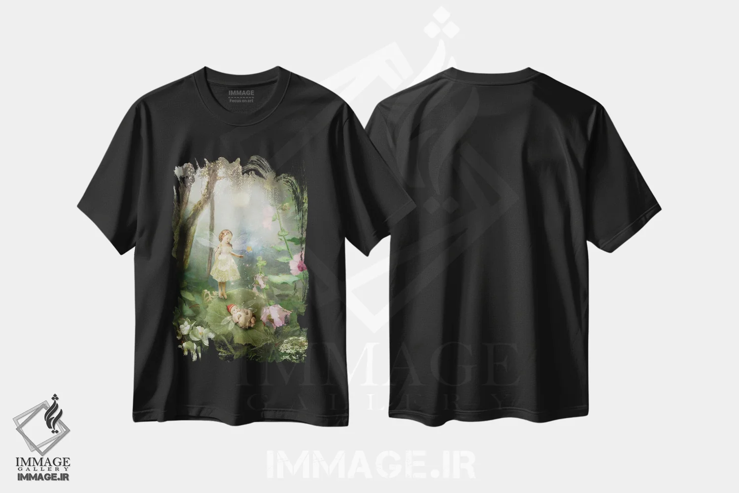تیشرت مشکی طرح دار راز من-ان-تول، هنر دیجیتال اثر شارلوت بیرد | immage.ir