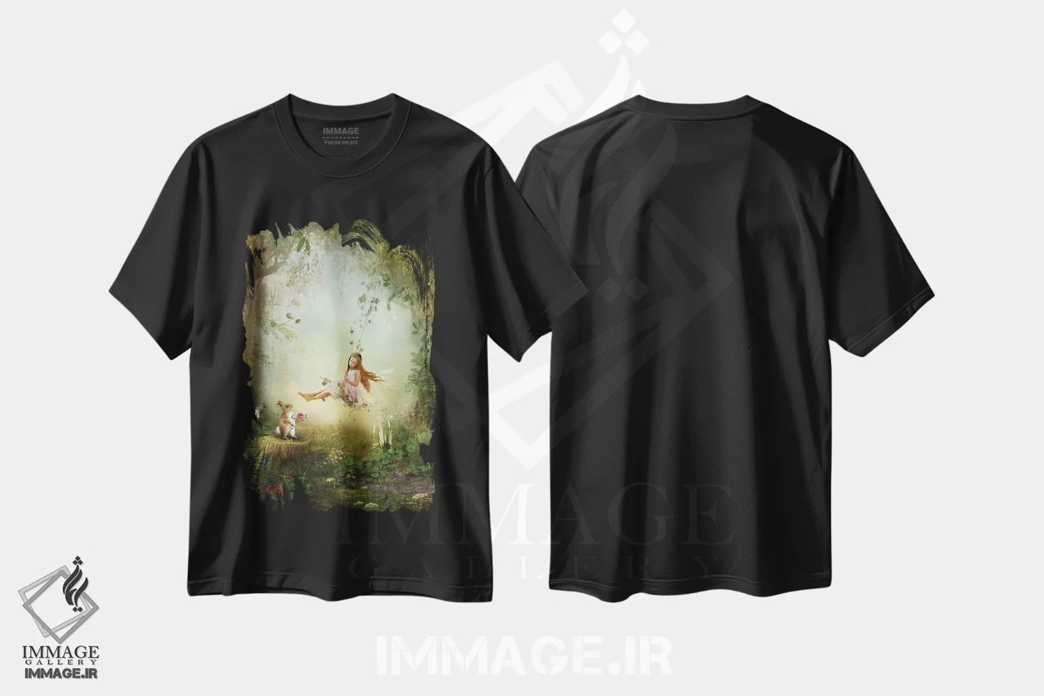 تیشرت مشکی طرح دار تو قلبم را به آواز درمی آوری، هنر دیجیتال اثر شارلوت بیرد | immage.ir
