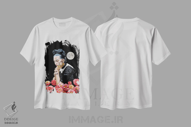 تیشرت سفید طرح دار گل ها را نقاشی می کنم تا نمیرند، مدیوم اثر کریستین بییر | فروشگاه ایماژ