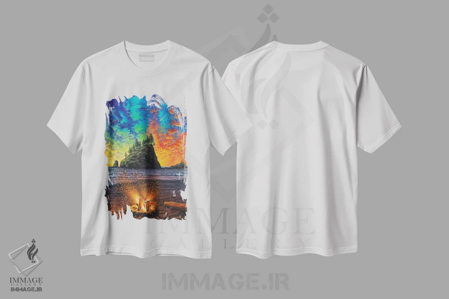 تیشرت سفید طرح دار کنده را بینداز داخل، هنر فاخر معاصر اثر کالر بای فلیکز | immage.ir
