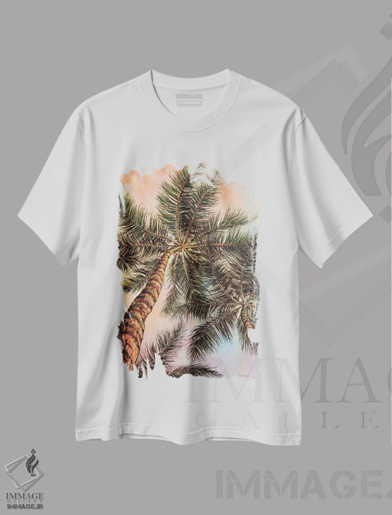 تیشرت سفید طرح دار کف دستت را نگهدار، هنر فاخر معاصر اثر کالر بای فلیکز | immage.ir