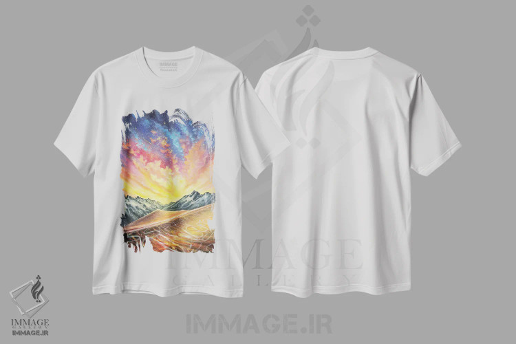 تیشرت سفید طرح دار نترس، هنر فاخر معاصر اثر کالر بای فلیکز | فروشگاه ایماژ