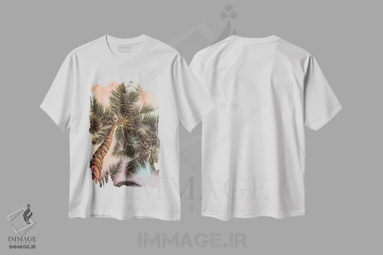 تیشرت سفید طرح دار کف دستت را نگهدار، هنر فاخر معاصر اثر کالر بای فلیکز | immage.ir