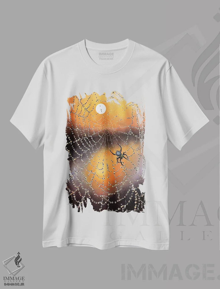 تیشرت سفید طرح دار منتظرت هستم، هنر فاخر معاصر اثر کالر بای فلیکز | فروشگاه ایماژ