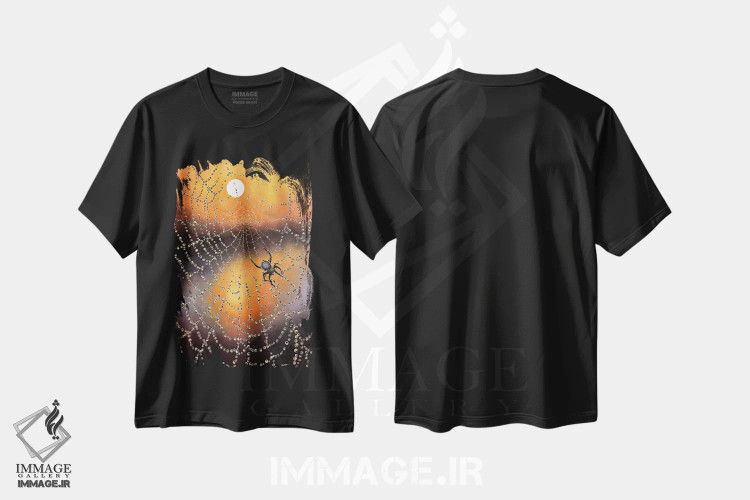 تیشرت مشکی طرح دار منتظرت هستم، هنر فاخر معاصر اثر کالر بای فلیکز | immage.ir