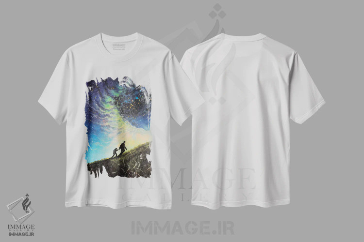 تیشرت سفید طرح دار چراغ راهنمای من، دکور معاصر اثر کالر بای فلیکز | immage.ir