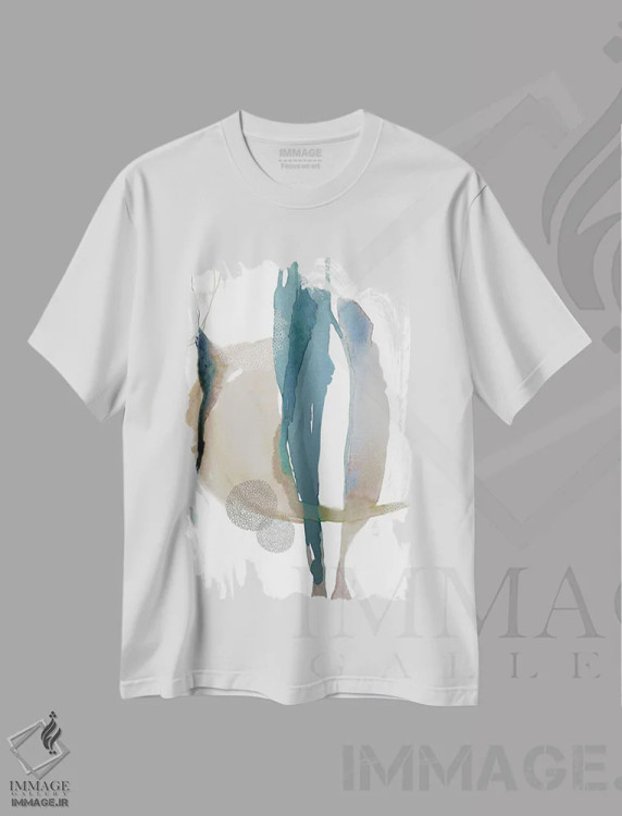 تیشرت سفید طرح دار ماه بیابان ۲ اثر کلودیا بیانکی | immage.ir