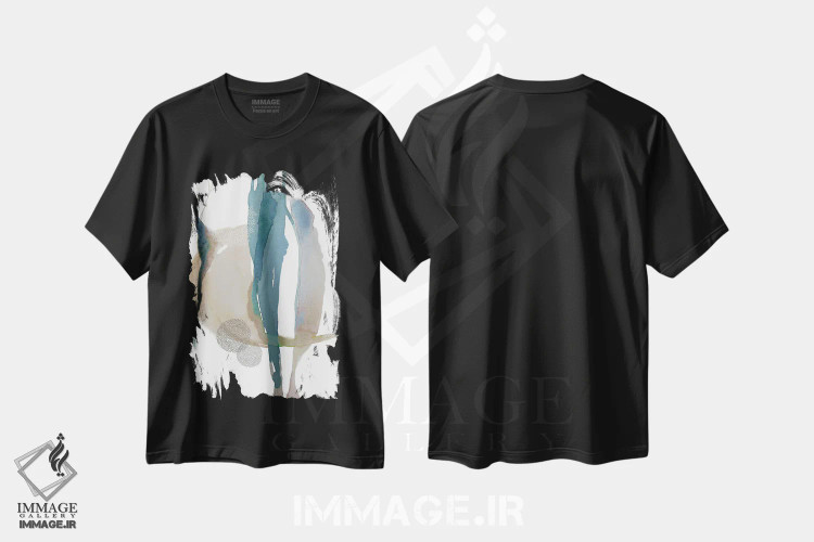 تیشرت مشکی طرح دار ماه بیابان ۲ اثر کلودیا بیانکی | فروشگاه ایماژ