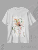 تیشرت سفید طرح دار ارکیده ها، آبستره اثر کلودیا بیانکی | immage.ir