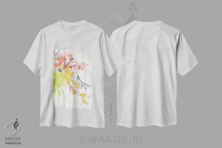 تیشرت سفید طرح دار سولاس، آبستره اثر کلودیا بیانکی | فروشگاه ایماژ