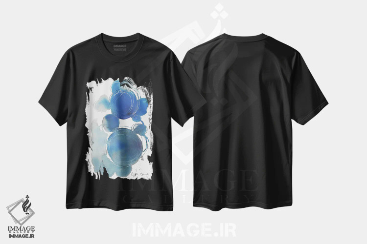 تیشرت مشکی طرح دار کاسموس اثر کلودیا بیانکی | immage.ir