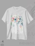 تیشرت سفید طرح دار فلوری، مدیوم اثر کلودیا بیانکی | فروشگاه ایماژ