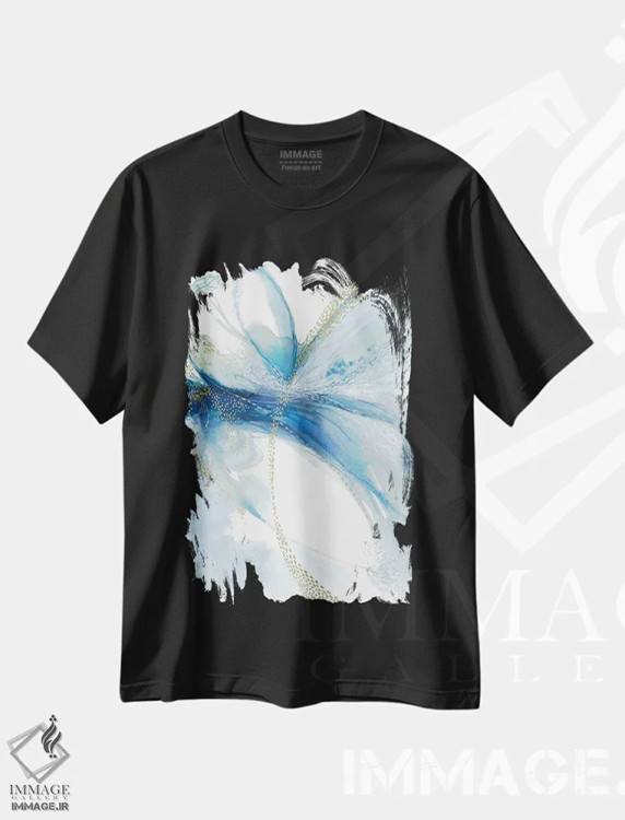 تیشرت مشکی طرح دار آلگرو اثر کلودیا بیانکی | فروشگاه ایماژ