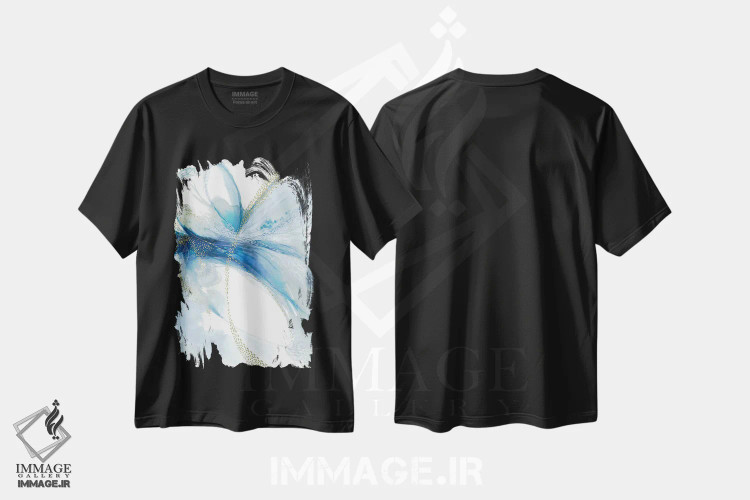 تیشرت مشکی طرح دار آلگرو اثر کلودیا بیانکی | فروشگاه ایماژ