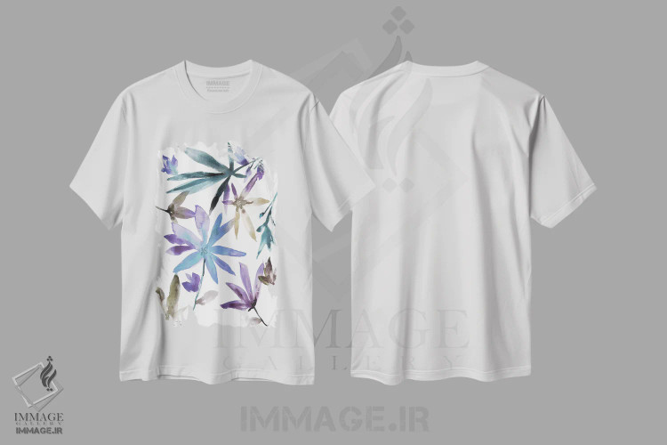 تیشرت سفید طرح دار افراهای چندگانه ۱، مدیوم اثر کلودیا بیانکی | immage.ir