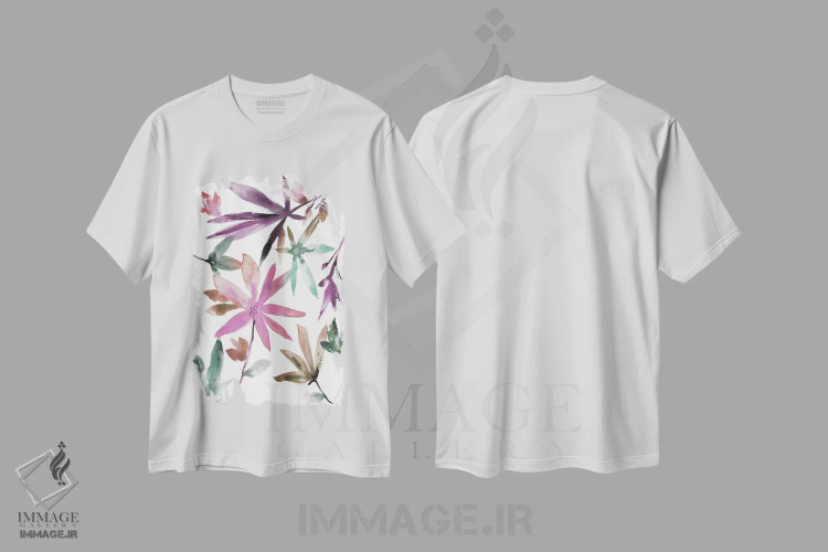 تیشرت سفید طرح دار افراهای چندگانه ۳، مدیوم اثر کلودیا بیانکی | فروشگاه ایماژ