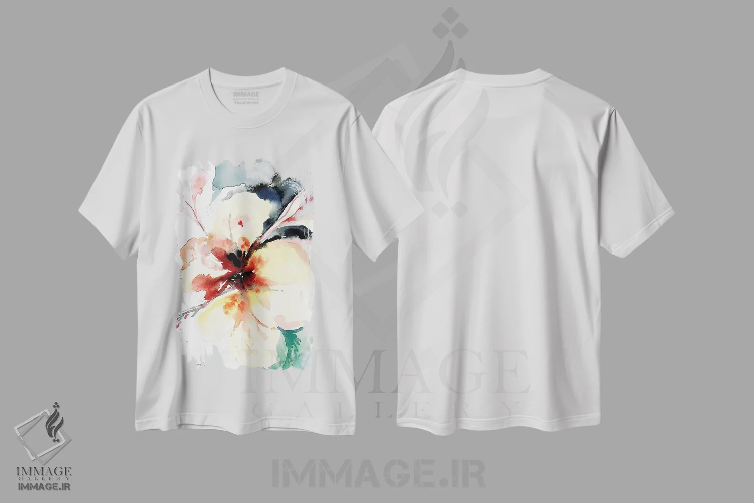 تیشرت سفید طرح دار ارکیده ها ۲، مدیوم اثر کلودیا بیانکی | immage.ir