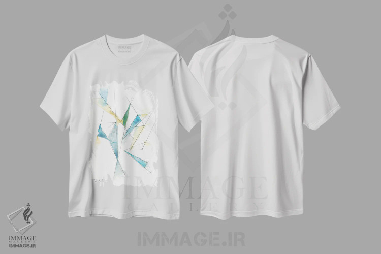 تیشرت سفید طرح دار نظم و آشوب اثر کلودیا بیانکی | فروشگاه ایماژ