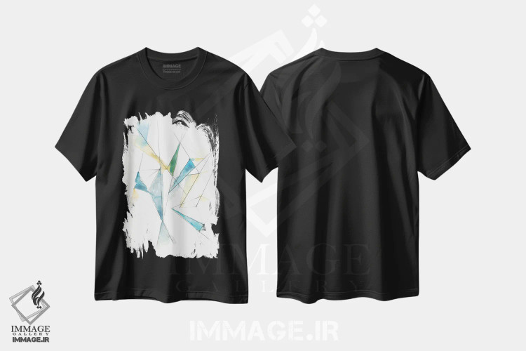 تیشرت مشکی طرح دار نظم و آشوب اثر کلودیا بیانکی | immage.ir