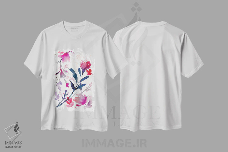 تیشرت سفید طرح دار گل های ظریف، مدیوم اثر کلودیا بیانکی | immage.ir