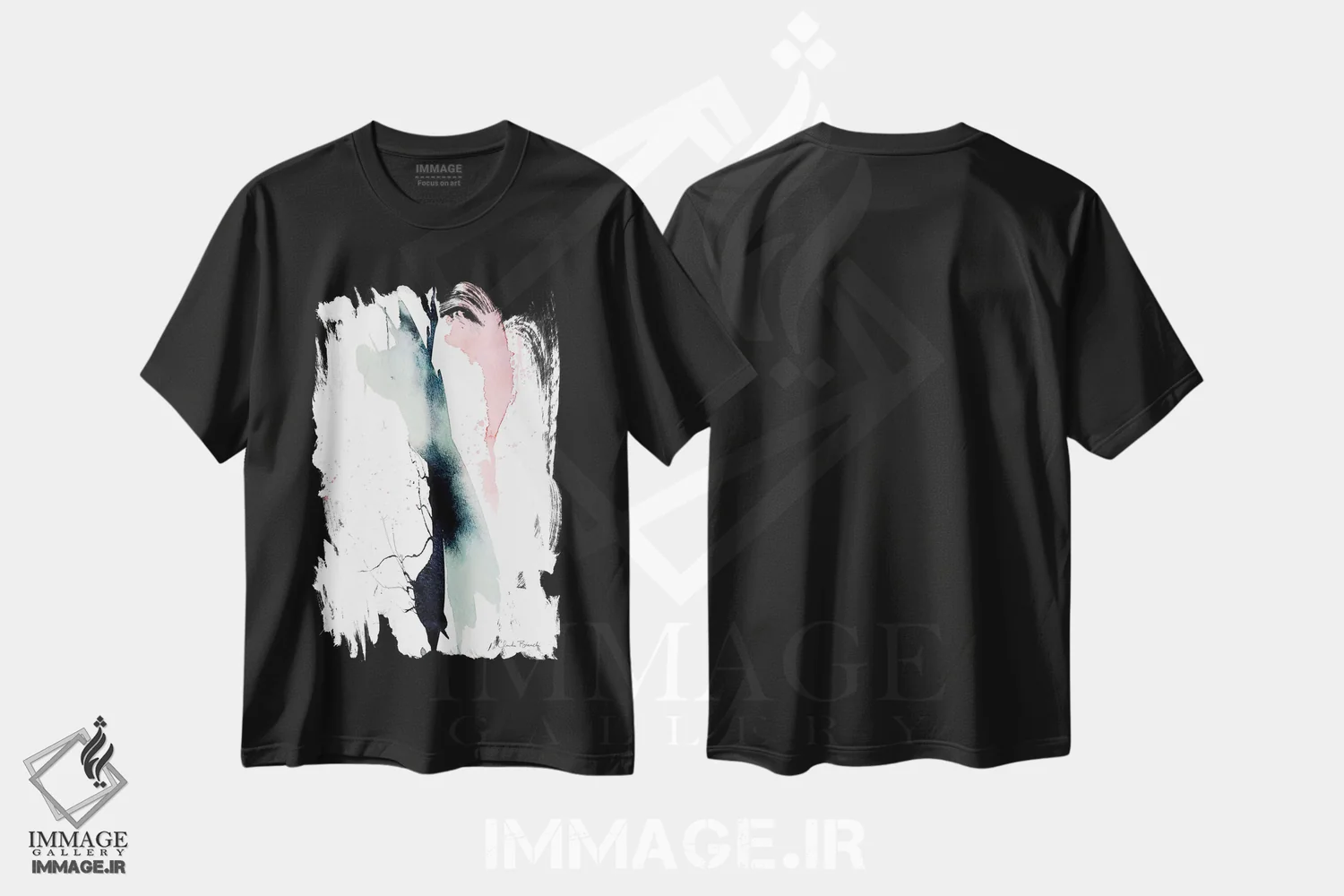 تیشرت مشکی طرح دار ضربان اثر کلودیا بیانکی | فروشگاه ایماژ