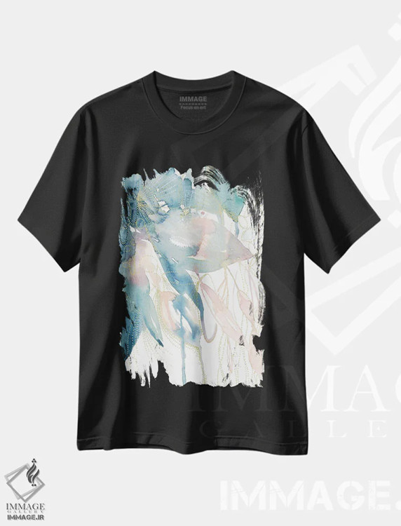 تیشرت مشکی طرح دار درخشیدن اثر کلودیا بیانکی | فروشگاه ایماژ