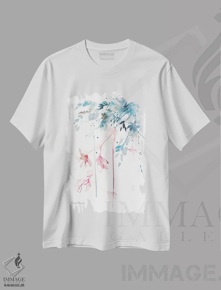 تیشرت سفید طرح دار مه جنوبی، مدیوم اثر کلودیا بیانکی | فروشگاه ایماژ