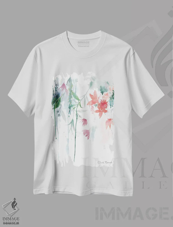 تیشرت سفید طرح دار بخار جنوبی، مدیوم اثر کلودیا بیانکی | immage.ir