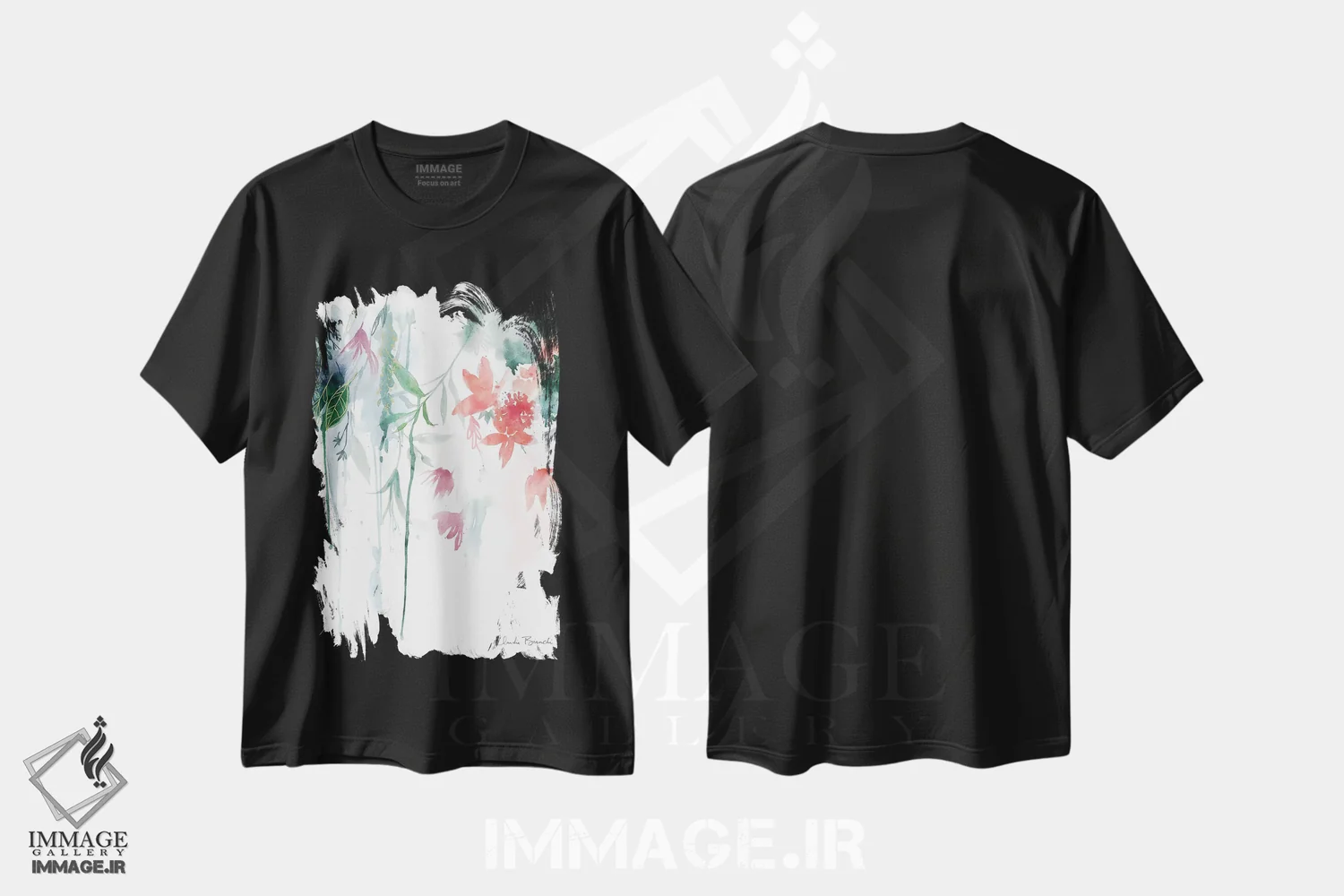 تیشرت مشکی طرح دار بخار جنوبی، مدیوم اثر کلودیا بیانکی | فروشگاه ایماژ