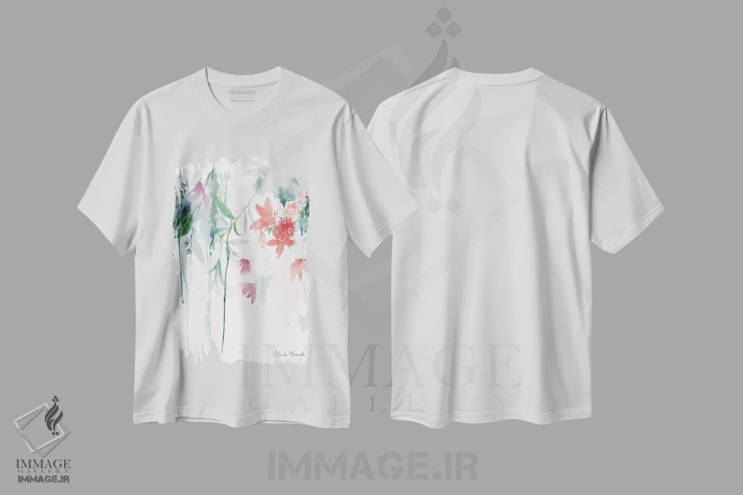 تیشرت سفید طرح دار بخار جنوبی، مدیوم اثر کلودیا بیانکی | immage.ir