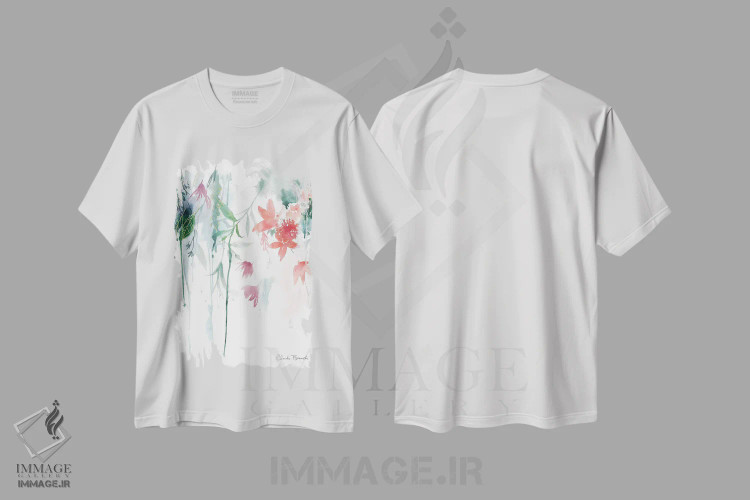 تیشرت سفید طرح دار بخار جنوبی، مدیوم اثر کلودیا بیانکی | immage.ir