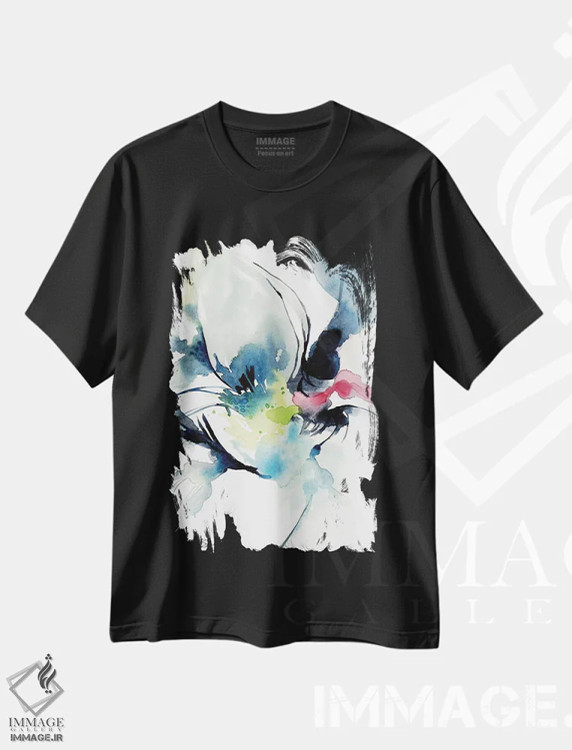 تیشرت مشکی طرح دار قوی سیاه اثر کلودیا بیانکی | فروشگاه ایماژ