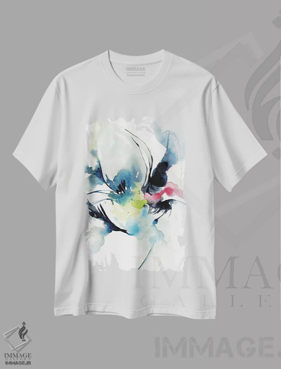 تیشرت سفید طرح دار قوی سیاه اثر کلودیا بیانکی | immage.ir