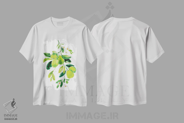 تیشرت سفید طرح دار لیموترش ها، تزئینی اثر کلودیا بیانکی | فروشگاه ایماژ