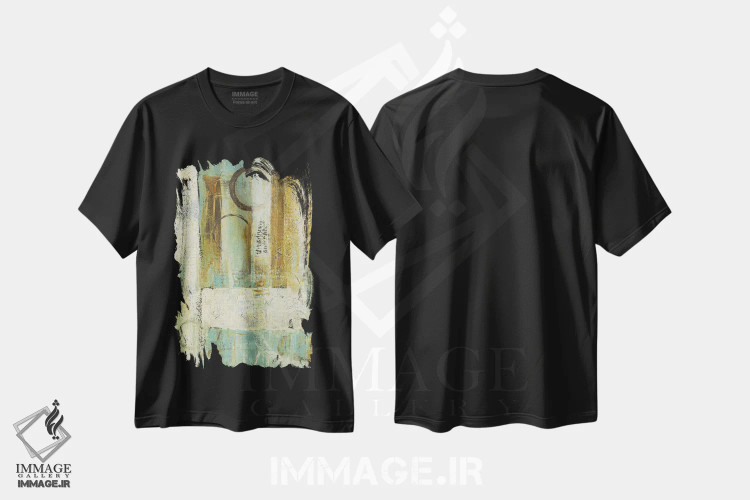 تیشرت مشکی طرح دار اعداد خیالی ۳ اثر کارول بلک | فروشگاه ایماژ