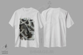 تیشرت سفید طرح دار گرگ سیاه زمستان، مدیوم اثر کالین بوگل | فروشگاه ایماژ