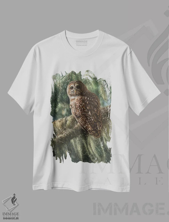 تیشرت سفید طرح دار نگهبان خاموش، دکور کلبه و لژ اثر کالین بوگل | immage.ir