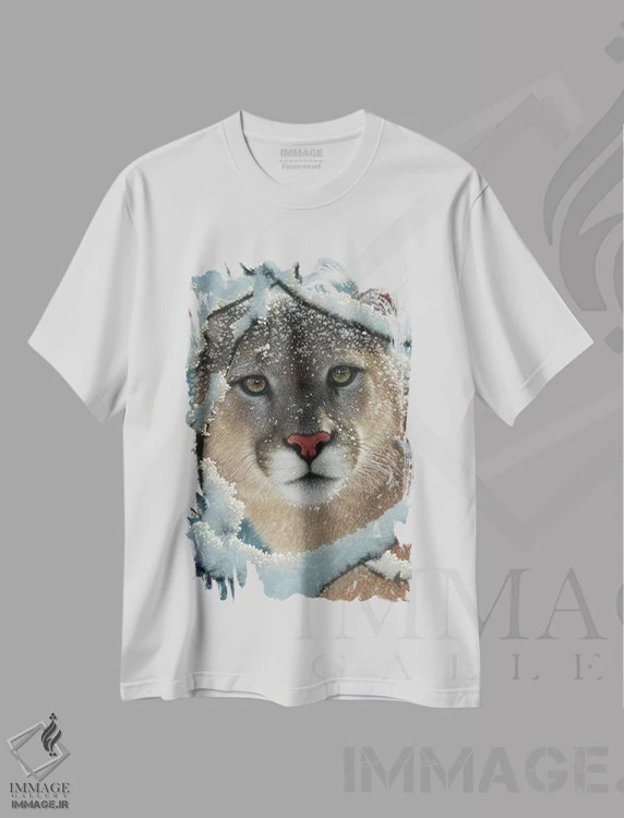 تیشرت سفید طرح دار مواجههٔ خاموش، هنر فاخر معاصر اثر کالین بوگل | immage.ir