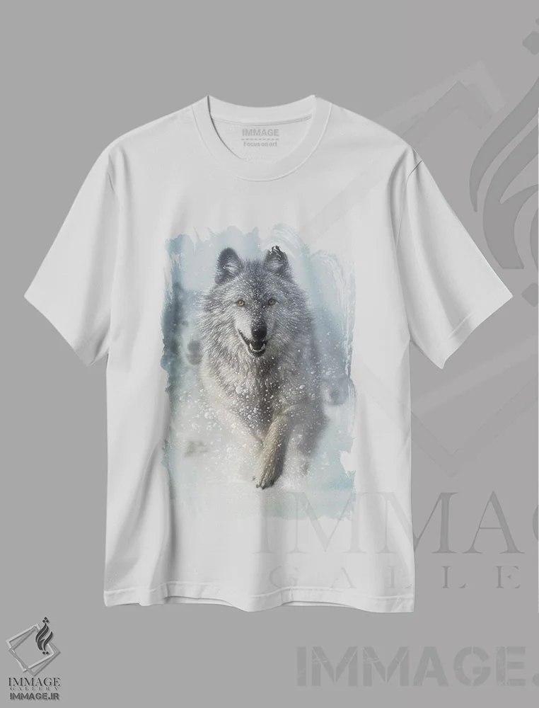 تیشرت سفید طرح دار برف روب، هنر فاخر معاصر اثر کالین بوگل | فروشگاه ایماژ