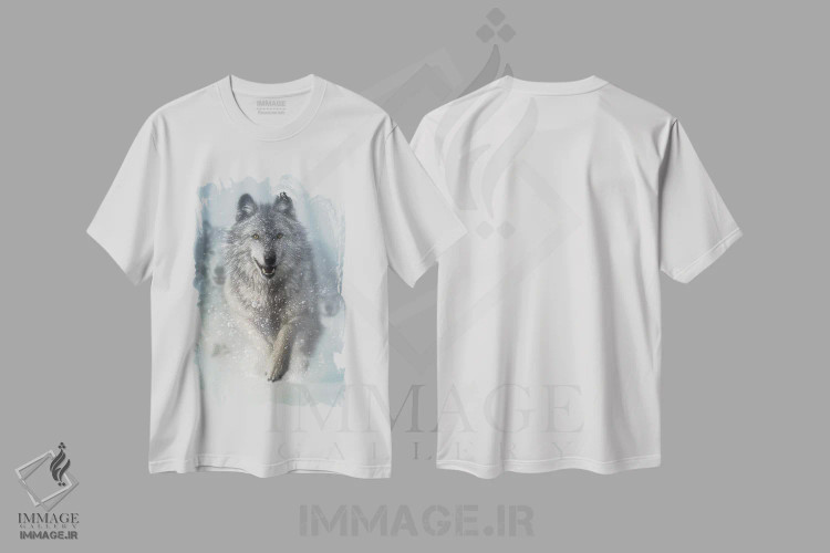 تیشرت سفید طرح دار برف روب، هنر فاخر معاصر اثر کالین بوگل | فروشگاه ایماژ