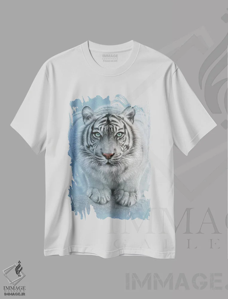 تیشرت سفید طرح دار نیت های وحشیانه، هنر فاخر معاصر اثر کالین بوگل | فروشگاه ایماژ